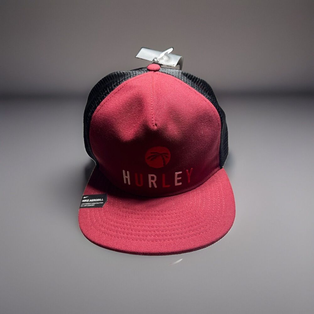 Nike Aerobill Dri-Fit Hurley Made Shade Hat Sample Mesh Snapback Trucker Cap Red